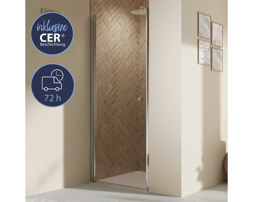 Cabine de douche avec revêtement CER+ et délai de livraison de 72 heures