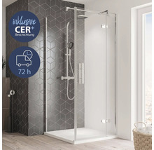 Cabine de douche avec revêtement CER Plus et indication du délai de livraison 72 heures