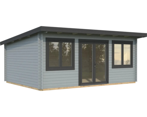 Abri de jardin avec fenêtres et porte double