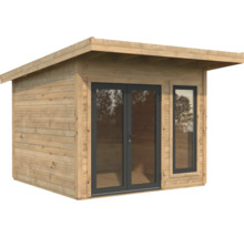 Abri de jardin en bois avec double porte et fenêtre