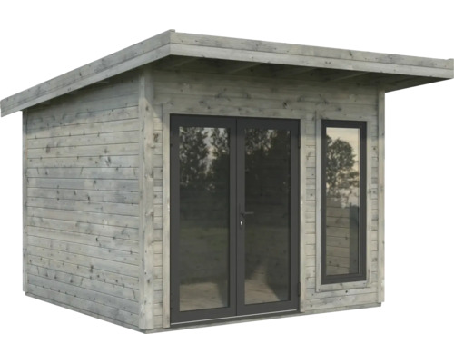 Abri de jardin en bois avec porte double et fenêtre