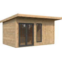 Abri de jardin en bois avec porte double et fenêtre