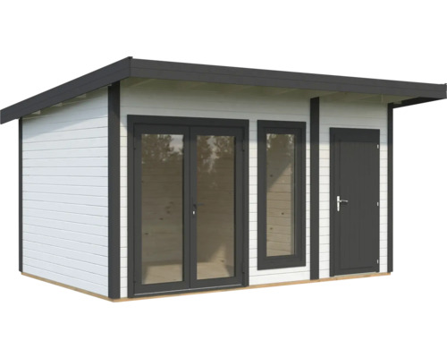 Gartenhaus mit Doppeltür, Fenster und Seitentür