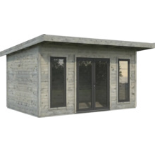 Abri de jardin en bois avec fenêtres et double porte