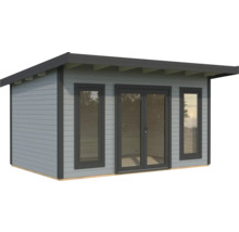 Abri de jardin avec fenêtres et porte double