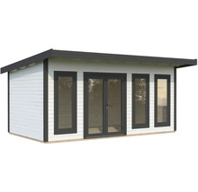 Abri de jardin avec porte double et fenêtres