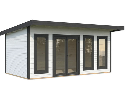 Abri de jardin avec porte double et fenêtres