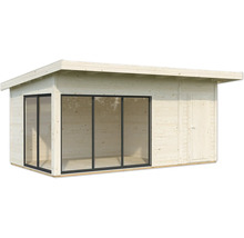 Holz Gartenhaus mit Schiebetüren und Tür