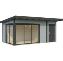 Gartenhaus mit Schiebetür und Seitentür