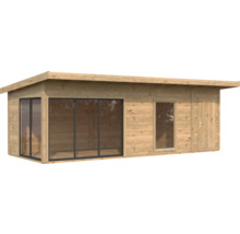 Abri de jardin en bois avec fenêtre et porte