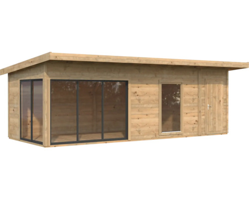 Abri de jardin en bois avec fenêtre et porte