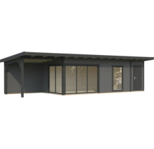 Holzgartenhaus mit Fenster und Tür