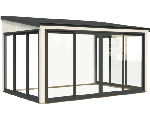 Gartenhaus mit Schiebetüren und Flachdach