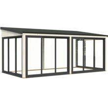 Holzgartenhaus mit Schiebetüren