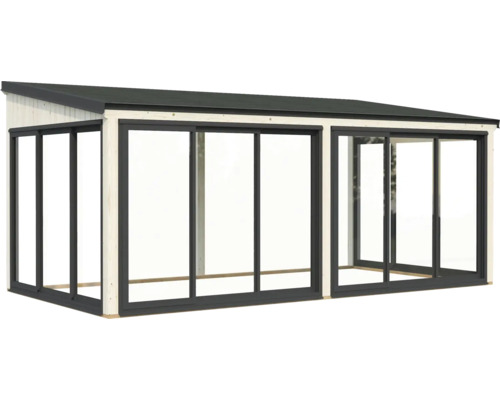 Holzgartenhaus mit Schiebetüren