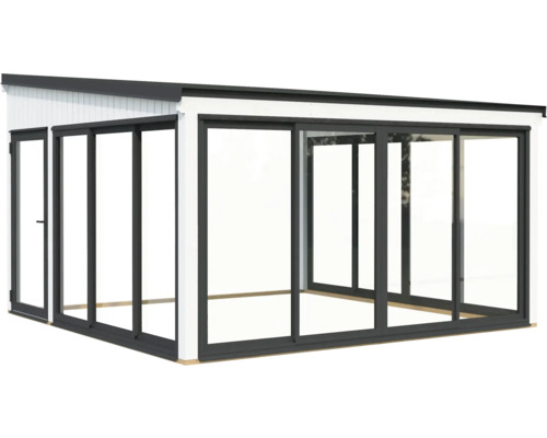 Freistehender Pavillon mit Schiebetüren für den Garten