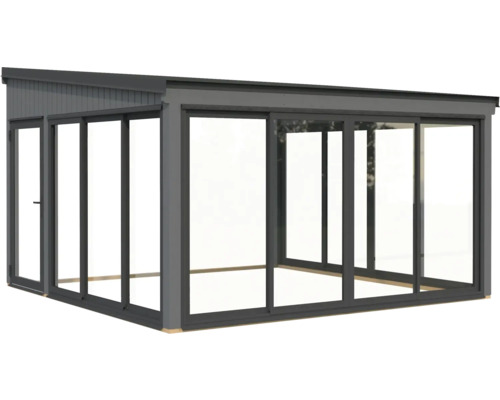 Freistehender Pavillon mit Schiebetüren aus Glas