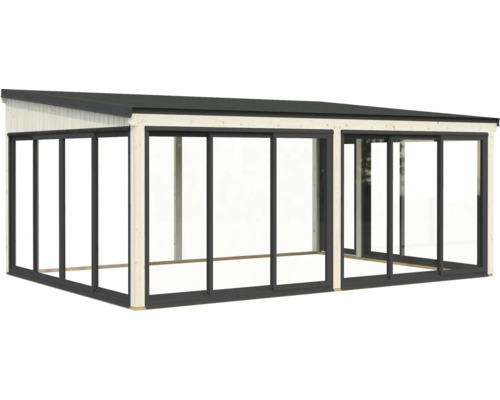 Maison de jardin en bois avec portes coulissantes