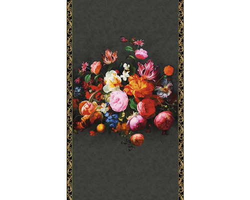 Nature morte florale décorative avec cadre ornemental