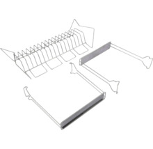 Égouttoir à vaisselle en fil métallique avec bacs d'égouttement