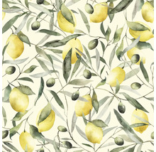 Illustration de citrons et de branches d'olivier comme motif