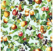 Motif avec différents fruits et feuilles