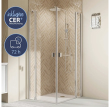 Cabine de douche d'angle avec revêtement CER Plus et délai de livraison de 72 heures