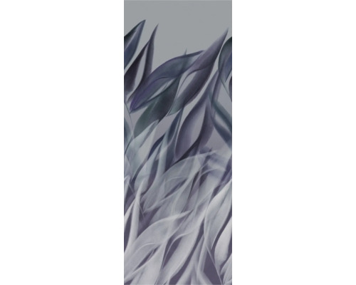 Illustration abstraite de formes de feuilles allongées.