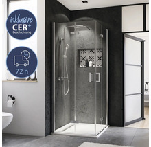 Cabine de douche avec revêtement CER Plus et délai de livraison de 72 heures dans une salle de bains moderne