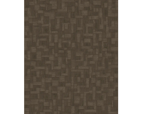 Papier peint intissé A85205 Camu marron Gros plan d'une surface structurée avec un motif géométrique.