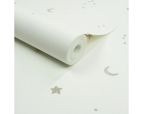 Rouleau de papier peint avec motifs de lune et d'étoiles