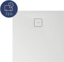 Receveur de douche carré avec garniture d'écoulement et symbole de livraison en 72 heures