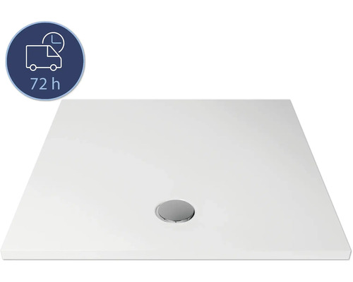 Receveur de douche BREUER Modern Line Express Q72 90 x 90 x 3.5 cm blanc lisse 1289011000017 Receveur de douche carré avec drain et délai de livraison de 72 heures