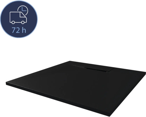 Receveur de douche BREUER Lite-Line Express Q72 80 x 80 x 2.6 cm anthracite structuré mat 1416071000014 Receveur de douche noir avec écoulement