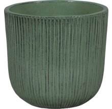 Pot de fleurs avec des rainures verticales