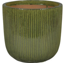 Pot de fleurs en céramique avec motif rainuré