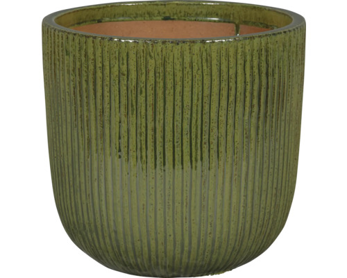Pot de fleurs en céramique avec motif rainuré