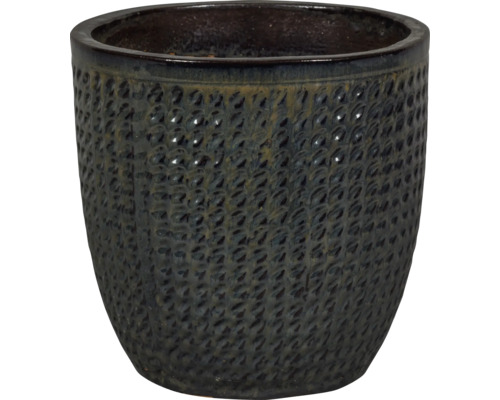 Pot de fleurs en céramique texturé