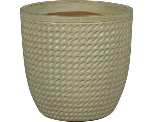 Pot de fleurs en céramique avec surface structurée