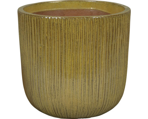 Pot de fleurs en céramique rainuré