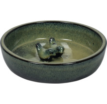 Abreuvoir à oiseaux en céramique avec motif d'oiseau