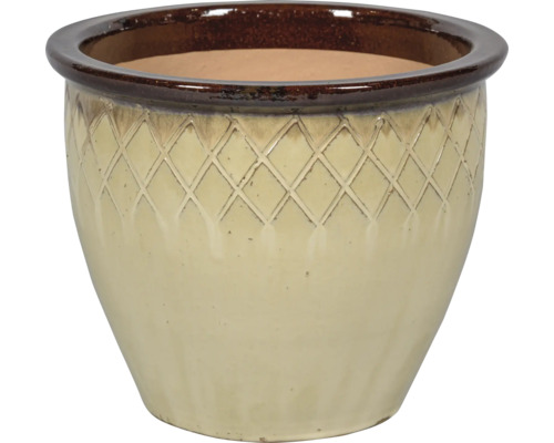 Pot de fleurs en céramique avec motif losanges