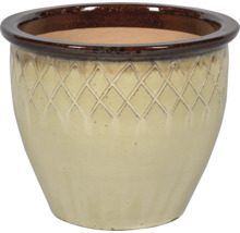 Keramik Pflanztopf mit Rautenmuster