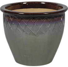 Pot de fleurs en céramique avec motif losanges