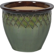 Pot de fleurs en céramique avec motif de losanges