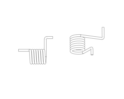 Zwei Drahtbiegefedern