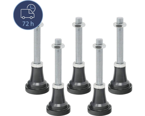 Duschwannenfüße BREUER Express Q72 für Duschwannen 9 Stck 1414000550099 Fünf Maschinenschuhe mit Gewinde und Mutter