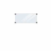 Glas Whiteboard mit Eckbefestigungen
