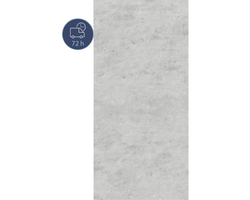 Dekorplatte mit Betonoptik und Lieferzeitangabe 72 Stunden.