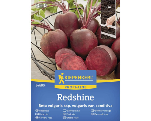 Rote Bete der Sorte Redshine Samenpackung